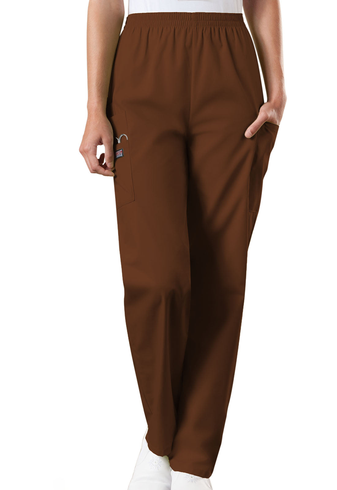 Women's Natural Rise Tapered Pull-On Cargo Pant - Chocolate